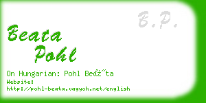 beata pohl business card